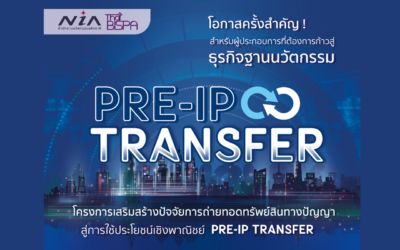 ขอเชิญชวนนักวิจัยเสนอ Solution เพื่อตอบโจทย์เอกชนในโครงการ “เสริมสร้างปัจจัยการถ่ายทอดทรัพย์สินทางปัญญาสู่การใช้ประโยชน์เชิงพาณิชย์ Pre-IP Transfer”